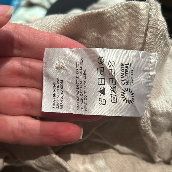 🎀 REFORMATION Mason high rise linen trouser pants 0P - Picture 6 of 12